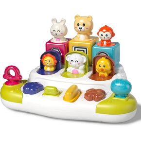 Interactive Baby Pop up Animal Toys, Montessori Toy Cause and Effect for 1 Year Old Boys Girls, Early Learning for 9-12-18 Months Infant,Kids Gift Toy Age 1-2