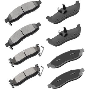 cciyu Ceramic Front Rear Brake Pad Set Fit for 2004-2006 for Infiniti QX56,2005-2006 for Nissan Armada,2004 for Nissan Pathfinder Armada,2004-2007 for Nissan Titan
