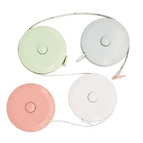 Tape Measure Soft Retractable Measuring Tape for Body Measurements Body Tailor Sewing Craft Cloth Tape Measure 60 Inch/150 cm 4 Pack(Pink Blue Green White)