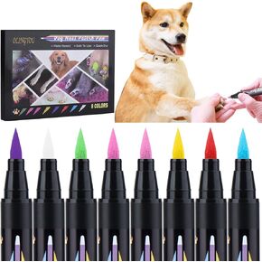 Dog Nail Polish， Dog Nail Polish Pens Quick Dry-6 Colors, Pet Nail Polish Set for Dogs， DIY Dogs Puppy Nails, Dog Safe Nail Polish Non Toxic, Odorless, Easy to Apply