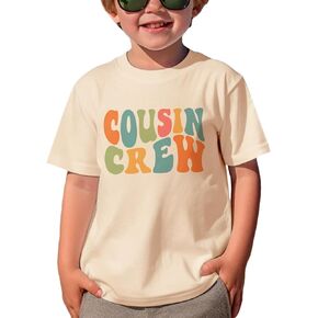 Toddler Cousin Crew T-Shirt Big Cousin Crewneck Pullover Tee Baby Girl Boy Short Sleeve Casual Unisex Summer Tops