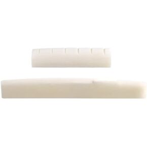 12 String Acoustic Guitar Bone Bridge Nuts and Saddles Made of Real Bone, 1 Pair
