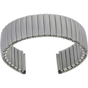 Stainless Steel Stretch Watch Band for 20mm Lugs - Radial Expansion, No Buckle, Sleek Metal Finish (1673)