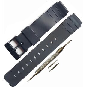 Waterproof Silicone Rubber Watch Strap Watch Band (16mm) for Casio MQ-24/MQ-58/104/76/71/98