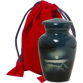 Small Cremation Urns for Human Remains Ashes | Mini Sacred Keepsake Urn for Ashes with Velvet Carry Bag, Small Paper Funnel in a Stunning Gift Box