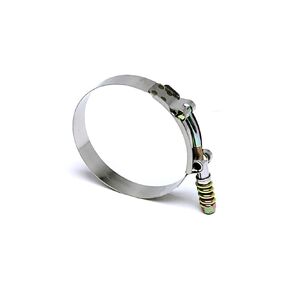 HPS Performance SLTC-775 Spring Loaded Stainless Steel T-Bolt Clamp SAE 220 for 7.5" ID Hose, 1 Piece, Polish 7.75"-8.06" (197mm-205mm)