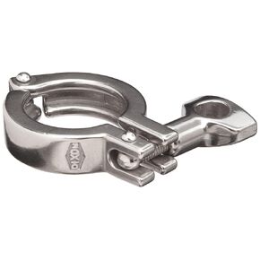 Dixon 13MHHM100-150 Stainless Steel 304 Single Pin Heavy Duty Clamp with Cross Hole Wing Nut, 1" to 1-1/2" Tube OD