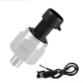 300 PSI Pressure Transducer Sensor with Connector Harness, 1/8"NPT Thread Stainless Steel Pressure Transmitter for Oil Fuel Water Air
