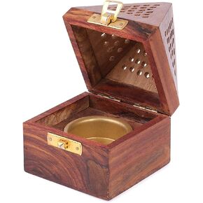 Dhoopbati Loban Dan Holder Handmade Wooden Pyramid Incense Box Fragrance Stand Holder