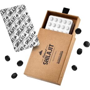 NATURAL SHILAJIT Tablets - 120 Count, Sun Dried 100% Pure Shilajit for Men & Women with Fulvic Acid & 85+ Essential Trace Minerals for Peak Physical & Mental Performance, Immune Health & Detox