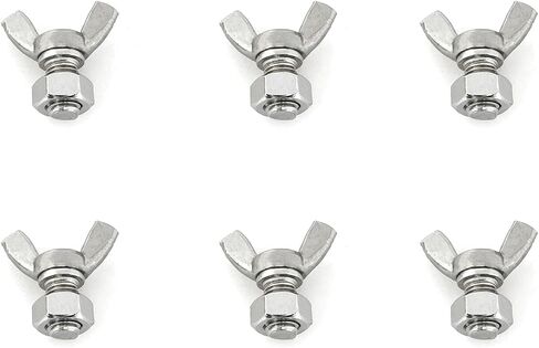 10 قطعة الفولاذ المقاوم للصدأ الجناح الترباس مسامير مع المكسرات M8-1.25x20mm اليد تشديد أدوات ضبط الترباس فراشة الجناح رئيس الإبهام مسامير in Saudi Arabia