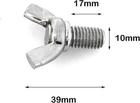10 قطعة الفولاذ المقاوم للصدأ الجناح الترباس مسامير مع المكسرات M8-1.25x20mm اليد تشديد أدوات ضبط الترباس فراشة الجناح رئيس الإبهام مسامير in Saudi Arabia