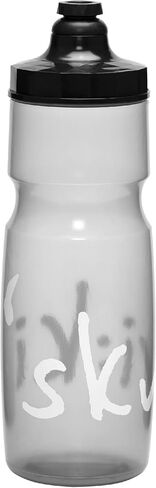 زجاجة مياه للدراجة من سكويكي، زجاجة ضغط، تدفق كبير، ذاتية الغلق، لا تسرب، شبه شفافة، 740 مل / 25 أونصة. مصممة لتناسب أقفاص زجاجات الدراجة (أسود-برتقالي) in Kuwait