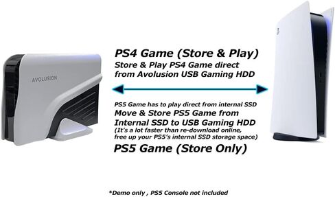 Avolusion PRO-Z Series 3TB USB 3.0 External Gaming Hard Drive for PS5 Game Console (White) - 2 Year Warranty in Kuwait