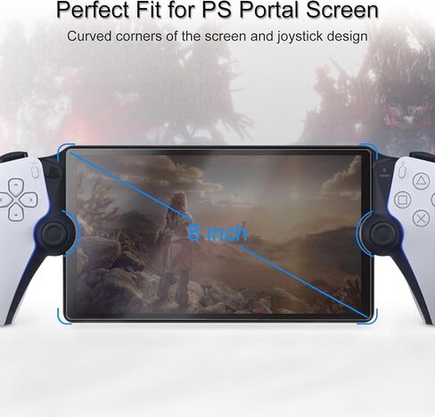 واقي شاشة من الزجاج المقسى مكون من قطعتين لمشغل PlayStation Portal Remote Player، واقي شاشة شفاف عالي الدقة لبوابة PS5، مضاد للخدش، مضاد لبصمات الأصابع، حافة مستديرة in Kuwait