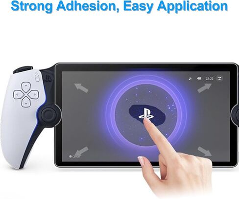 واقي شاشة من الزجاج المقسى مكون من قطعتين لمشغل PlayStation Portal Remote Player، واقي شاشة شفاف عالي الدقة لبوابة PS5، مضاد للخدش، مضاد لبصمات الأصابع، حافة مستديرة in Kuwait