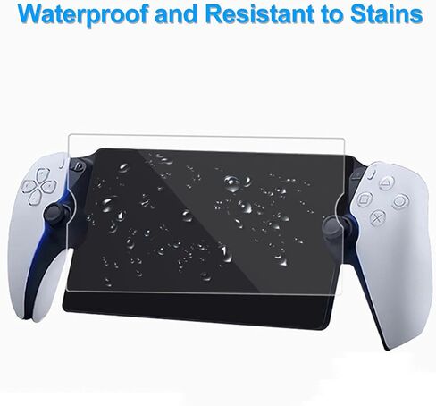 واقي شاشة من الزجاج المقسى مكون من قطعتين لمشغل PlayStation Portal Remote Player، واقي شاشة شفاف عالي الدقة لبوابة PS5، مضاد للخدش، مضاد لبصمات الأصابع، حافة مستديرة in Kuwait