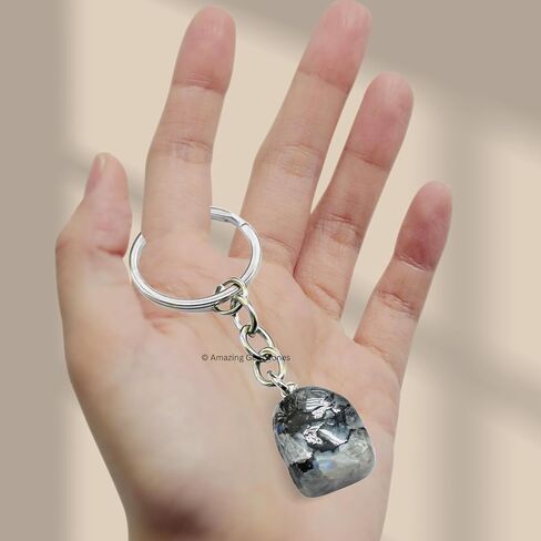 Rainbow Moonstone Crystal Car Key Holder - Crystals and Healing Stones Car Keys Keychain for Gift for Christmas Stockings Stuffers for Women Men Teen Kids (Tumbled Crystal Keychain) in Saudi Arabia