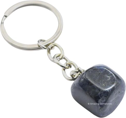 Rainbow Moonstone Crystal Car Key Holder - Crystals and Healing Stones Car Keys Keychain for Gift for Christmas Stockings Stuffers for Women Men Teen Kids (Tumbled Crystal Keychain) in Saudi Arabia