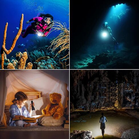 APLOS AP15 1500LM Diving Flashlight with 5 Modes, IPX8 Waterproof Professional Dive Light in Kuwait