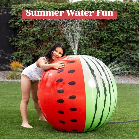 JOYIN مرش قابل للنفخ للأطفال، مرش بطيخ ضخم ضخم، مرش مياه مقاس 35.5 بوصة للأطفال للعب في الهواء الطلق، مرش أطفال صغير للأطفال في الصيف وحفلات المياه في الفناء الخلفي وأنشطة الألعاب الخارجية in Saudi Arabia
