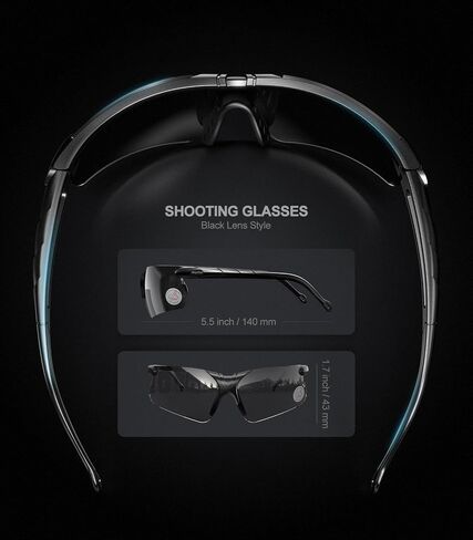 Shooting Glasses Hunting Safety Glasses Eye Protection for Shooting Range Lenses are produced by Carl Zeiss Vision Sunlens-Black in Saudi Arabia