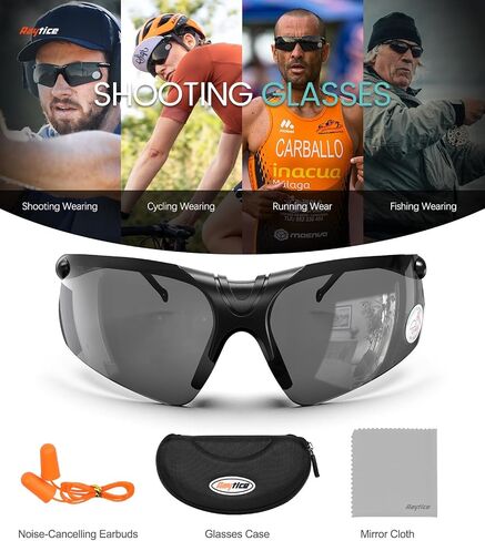 Shooting Glasses Hunting Safety Glasses Eye Protection for Shooting Range Lenses are produced by Carl Zeiss Vision Sunlens-Black in Saudi Arabia