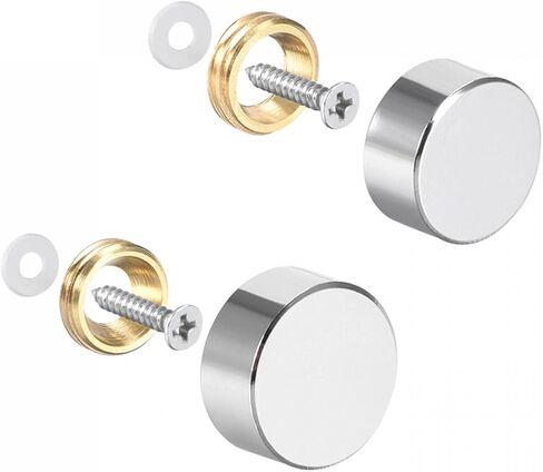 uxcell 10mm and 12mm Polished Stainless Steel Mirror Screws, Decorative Cap Cover Nails 16pcs in Saudi Arabia