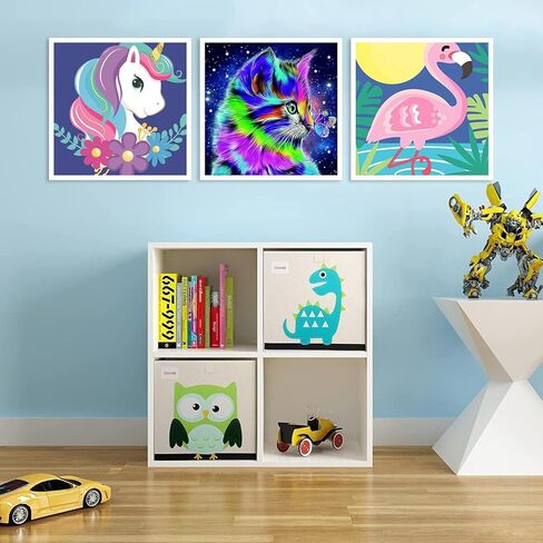 3 عبوات طلاء حسب العدد للأطفال الذين تتراوح أعمارهم بين 4 و8 و12 عامًا، مجموعات طلاء مثالية كهدية لديكور حائط المنزل، وهدايا وحيد القرن للفتيات والفنون والحرف اليدوية للأطفال in Kuwait