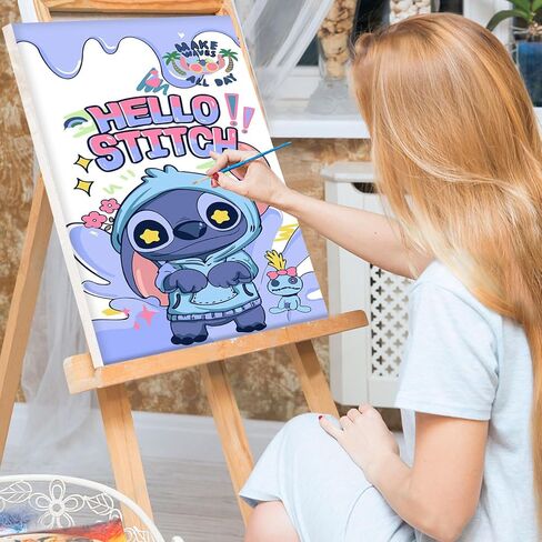 مجموعة طلاء VINDIJA بالأرقام للبالغين والأطفال، مجموعات طلاء بالغرز بالأرقام على قماش مؤطر، اللون بالأرقام للبالغين، مجموعات الحرف الفنية للفتيات من سن 8 إلى 12 بالغًا، 8 × 12 بوصة in Kuwait