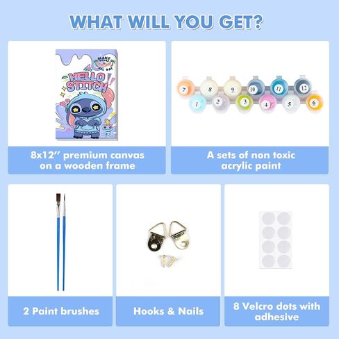 مجموعة طلاء VINDIJA بالأرقام للبالغين والأطفال، مجموعات طلاء بالغرز بالأرقام على قماش مؤطر، اللون بالأرقام للبالغين، مجموعات الحرف الفنية للفتيات من سن 8 إلى 12 بالغًا، 8 × 12 بوصة in Kuwait