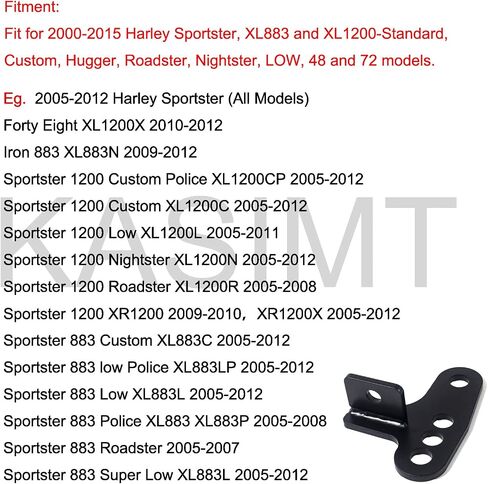 Adjustable 1 + 2 + 3 Rear Lowering Link Kit Sportster 883 + Sportster 1200 Motorcycle Drop Links Fits for Harley motobike, Black#5 in Saudi Arabia