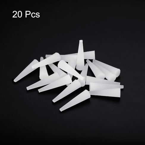 MECCANIXITY Silicone Rubber Tapered Plug 2mm to 6mm Solid White for Powder Coating, Painting, Anodizing, Plating, Sandblasting, Laboratory Use 20 Pieces in Kuwait