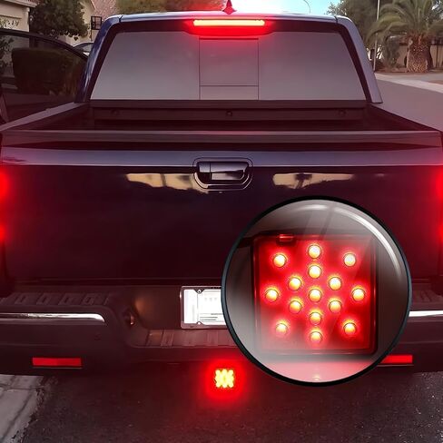 1 قطعة مصباح فرامل LED للسيارة، جهاز استقبال 2 بوصة، 15 مصباح LED فائق السطوع على شكل حربة، ضوء فرامل القيادة مع حزام الأسلاك، لمبة بديلة لإضاءة الذيل للتوصيل والتشغيل، عالمية للمقطورة (أسود) in Saudi Arabia