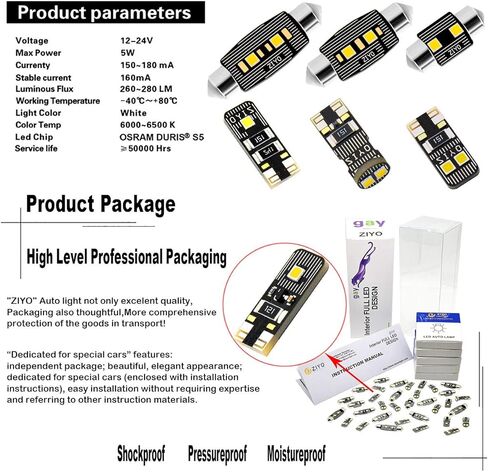 ZIYO LED Interior Light Kit Replacement for BMW X5 1999-2013, 6000K Xenon White Dome Light Bulbs Upgrade Error Free (BMW E53 1999-2006 (19 Bulbs)) in Saudi Arabia