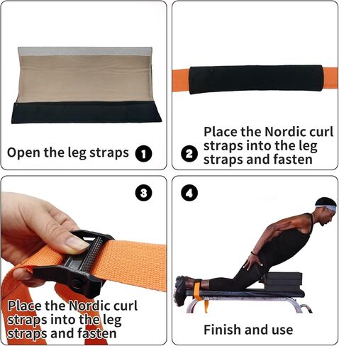 حزام تجعيد الشعر الشمالي، حزام نورديك مع وسادة للكاحل، حزام تجعيد أوتار الركبة الشمالي ثلاثي المرونة، حزام قابل للتعديل لتجعيد أوتار الركبة الشمال in Kuwait