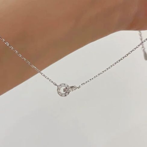 سوار تشيكوسلوفاكيا الذهب المتشابك للنساء، 14K مطلية بالذهب 925 الفضة الاسترليني سلسلة أنيقة للفتيات سوار الماس العصرية لهدايا مجوهرات الصداقة لحفل التخرج عيد الأم in Saudi Arabia