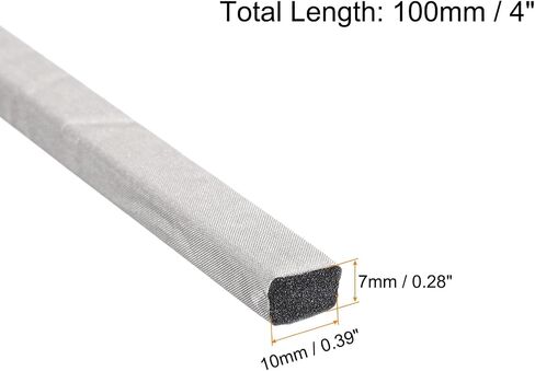MECCANIXITY 1pcs RF Faraday Foam Gasket/Conductive Foam Strip, 4"x0.39"x0.28" (100mmx10mmx7mm) for Seal RF Enclosures/RF Shield Box, Covered in High-Shielding Fabric with Adhesive Backing in Saudi Arabia