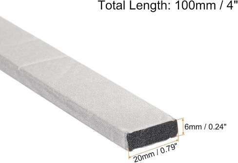 MECCANIXITY 1pcs RF Faraday Foam Gasket/Conductive Foam Strip, 4"x0.39"x0.28" (100mmx10mmx7mm) for Seal RF Enclosures/RF Shield Box, Covered in High-Shielding Fabric with Adhesive Backing in Saudi Arabia