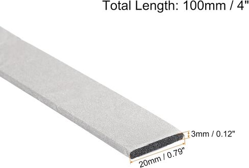 MECCANIXITY 1pcs RF Faraday Foam Gasket/Conductive Foam Strip, 4"x0.39"x0.28" (100mmx10mmx7mm) for Seal RF Enclosures/RF Shield Box, Covered in High-Shielding Fabric with Adhesive Backing in Saudi Arabia