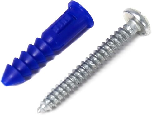 مجموعة متنوعة من مراسي التوسيع مع براغي مكونة من 50 قطعة، مصممة للجدران الجافة والجص، تتضمن 50 قطعة #10-#12 × 1-1/4 بوصة. مرساة بلاستيكية مضلعة و50 قطعة #10 × 1-1/2 بوصة. براغي ذاتية اللولبة in Kuwait