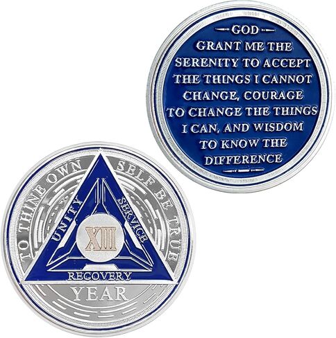 1 Year Sobriety Coin,Tri-Plate AA Chips and Medallions,Sobriety Recovery Chip Sober Token | Sobriety Gifts for Men Women Celebrating Alcoholics Anonymous Recovery in Saudi Arabia