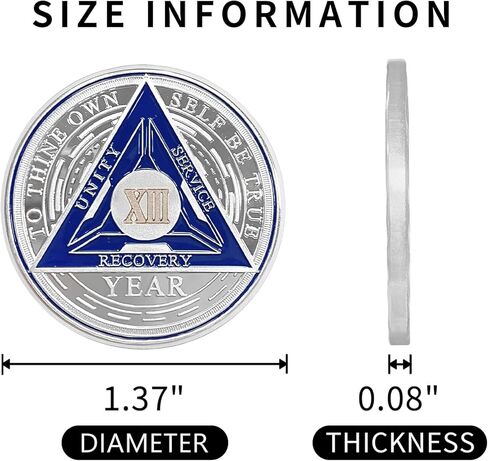 1 Year Sobriety Coin,Tri-Plate AA Chips and Medallions,Sobriety Recovery Chip Sober Token | Sobriety Gifts for Men Women Celebrating Alcoholics Anonymous Recovery in Saudi Arabia