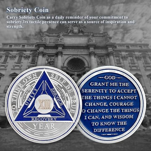 1 Year Sobriety Coin,Tri-Plate AA Chips and Medallions,Sobriety Recovery Chip Sober Token | Sobriety Gifts for Men Women Celebrating Alcoholics Anonymous Recovery in Saudi Arabia