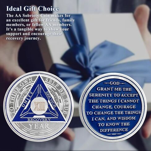 1 Year Sobriety Coin,Tri-Plate AA Chips and Medallions,Sobriety Recovery Chip Sober Token | Sobriety Gifts for Men Women Celebrating Alcoholics Anonymous Recovery in Saudi Arabia