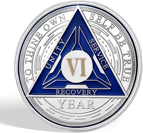 1 Year Sobriety Coin,Tri-Plate AA Chips and Medallions,Sobriety Recovery Chip Sober Token | Sobriety Gifts for Men Women Celebrating Alcoholics Anonymous Recovery in Saudi Arabia