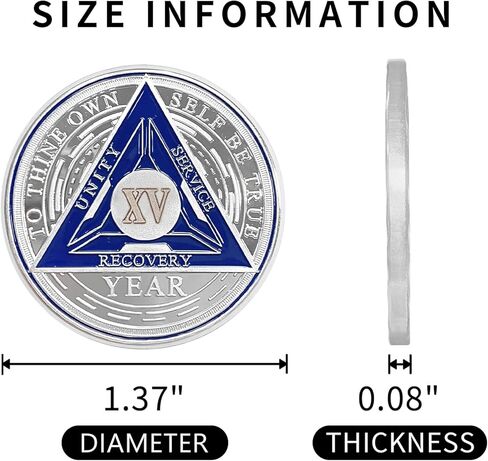 1 Year Sobriety Coin,Tri-Plate AA Chips and Medallions,Sobriety Recovery Chip Sober Token | Sobriety Gifts for Men Women Celebrating Alcoholics Anonymous Recovery in Saudi Arabia