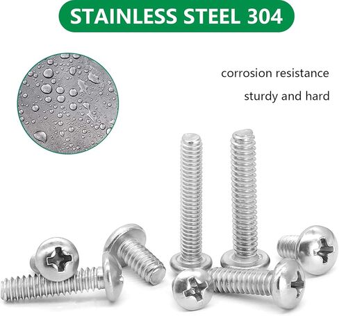 مجموعة متنوعة من الصواميل والمسامير 720 قطعة، 4-40#6-32#8-32#10-24 تشكيلة رأس مقلاة فيليبس من الفولاذ المقاوم للصدأ وصواميل وغسالات مسطحة ومسامير مع حافظة in Kuwait