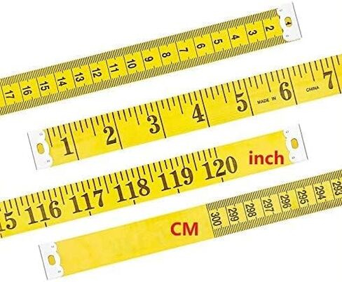 Soft Tape Measure 3 Pack Double Scale 120 inches 300 cm Measuring Sewing Ruler Tailor Hand Scale Body Cloth Shoes Flexible Measurement (Yellow) in Saudi Arabia