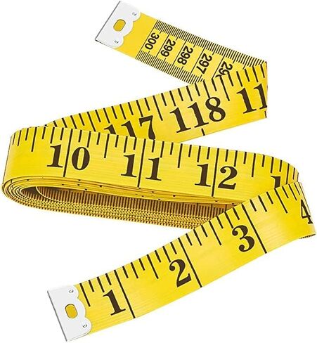 Soft Tape Measure 3 Pack Double Scale 120 inches 300 cm Measuring Sewing Ruler Tailor Hand Scale Body Cloth Shoes Flexible Measurement (Yellow) in Saudi Arabia